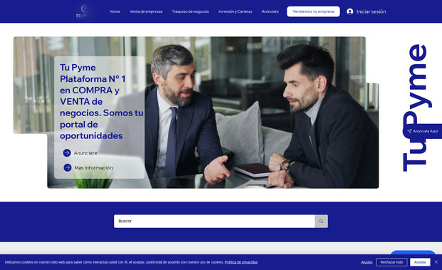 Dynamic Marketplace for Buying & Selling Small Businesses: Overview:
TupyMe is a B2B platform designed to help entrepreneurs in Spain buy, sell, and evaluate small businesses easily and securely. Built with Wix Studio + Velo, it combines a dynamic CMS, multi-language capability, and smart contact segmentation forms for maximum lead quality.
🔍 Challenge:
Centralize listings of businesses for sale with dynamic content.
Allow entrepreneurs to submit details and get an instant valuation.
Handle sensitive info with clear UX and confidential contact workflow.
Ensure the platform is easy for admins to update new listings anytime.
💡 My Role & Solution:
Designed a clean UX/UI with credibility in mind for buyers & sellers.
Built a dynamic database for businesses, categories & custom filters.
Developed a smart contact form flow that segments leads by interest.
Optimized for SEO, mobile-first navigation & multi-language toggle (ES/EN).
Delivered backend structure so the client manages listings without a dev.
✅ Impact:
The platform streamlines the buying & selling of local businesses, saving time for both owners and investors while boosting lead generation. Fully scalable for future categories or partnerships.
Tools & Skills:
Wix Studio
Wix Velo
Dynamic CMS & Filters
Multi-language Support
Custom Forms & Lead Segmentation
UX/UI Design
SEO & Mobile Optimization