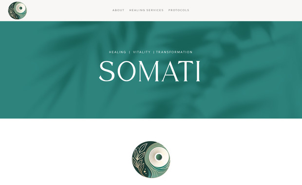 Somati: For Somati Center, a wellness collective offering integrative services for body, mind, and spirit, I provided full-spectrum branding, custom design, and website development. The goal was to create a cohesive and calming digital presence that reflects the Center’s holistic philosophy and professional approach.

The project began with a refined visual identity—building a brand aesthetic that feels grounded, nurturing, and aligned with the Center’s mission. From there, I designed a clean and intuitive website experience that allows visitors to easily explore services, meet practitioners, and book sessions. Every detail—from color palette to typography—was chosen to convey a sense of trust, care, and transformation.

The result is a professional yet soulful website that feels like an extension of the in-person experience: welcoming, clear, and deeply connected to the heart of the Somati Center brand.