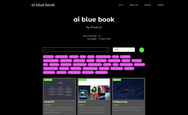 Ai Blue Book: Ai Tools Directory Built with Velo and CMS