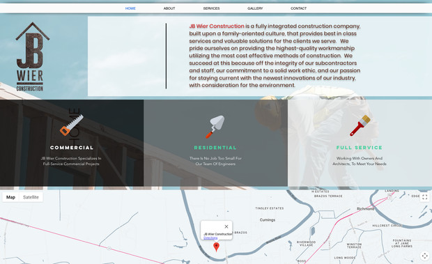 JB Wier Construction: Construction Website