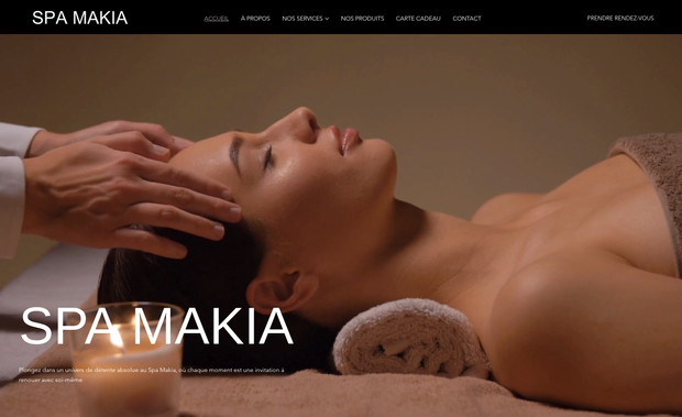 Spa Makia: Design de site avancé
système de réservation, prise de rendez-vous
site web custom