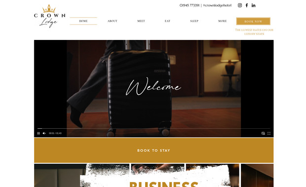 Crown Lodge Hotel: Rebuilt a new website on the Wix platform