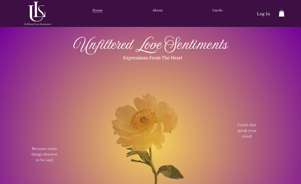 Unfiltered Love Sentiments: Print On Demand Site - Competed in 7 days - $600

Sells specialized cards printed on demand. 