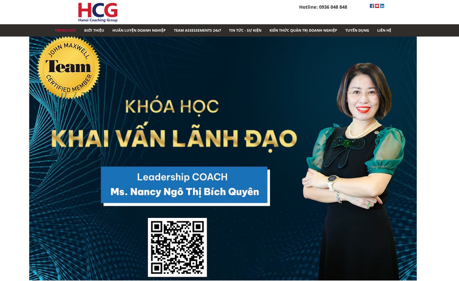 Hanoi Coaching Group: Project: HCG (formerly ActionCOACH Hanoiwest)
Overview: HCG, initially known as ActionCOACH Hanoiwest, is an organization that provides business coaching and training services, primarily targeting SME business directors. The client approached Tempeeshop.comto revamp their website, which was previously unreliable and frequently down. Recognized for our expertise, we were entrusted with redesigning the website interface and rebuilding all its content.

What We Did:

Website Redesign: We completely overhauled the website's design, creating a modern and professional interface that reflects HCG's commitment to excellence in business coaching.

Content Rebuilding: Developed and organized comprehensive new content for the website, ensuring it effectively communicated the services, values, and mission of HCG.

Performance Optimization: Improved the website's stability and performance to ensure consistent accessibility and a seamless user experience.

Results: The new HCG website has significantly enhanced the organization's online presence. It is now reliable, visually appealing, and informative, receiving positive feedback from both the client and their target audience of SME business directors.