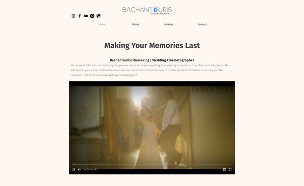 Cinematographer : The project focused on creating a professional portfolio website for a filmmaker.

We designed a visually focused Wix website that highlights video content and creative work.

The website provides a clean and engaging presentation of the filmmaker's projects and services.