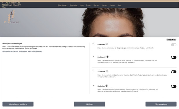 Vitalbrunnen: Visuelles und funktionales Redesign der Vitalbrunnen Website mit Wix Studio als responsive und dynamische Website.