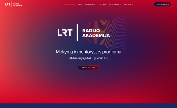 LRT radijo akademija: LRT radijo akademija - training and mentoring programme.