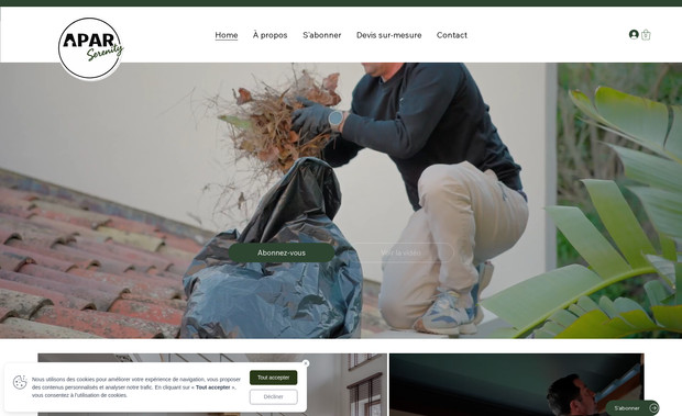 Apar Serenity: Création du site e-commerce Apar Serenity. 