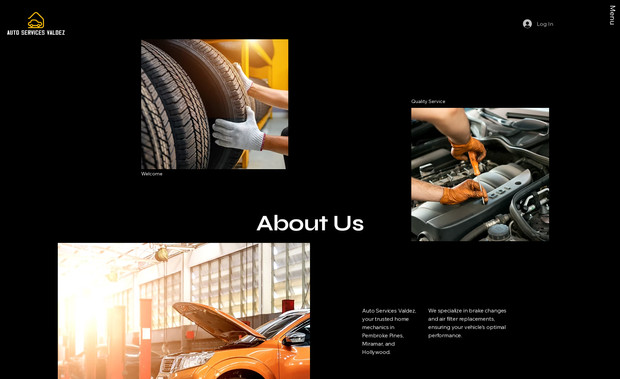 Auto Services Valdez: Configuración de WixBookings y WixPayments. Diseño de logotipo y publicidad