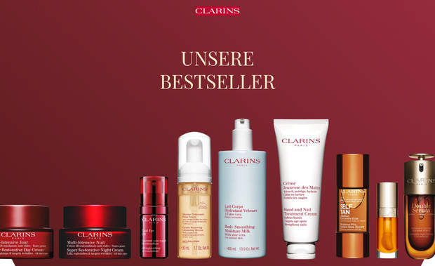 Clarins Bestseller: Präsentation der Bestseller-Produkte der weltbekannten Marke CLARINS mittels einer neu entwickelten responsiven und dynamischen Website. 