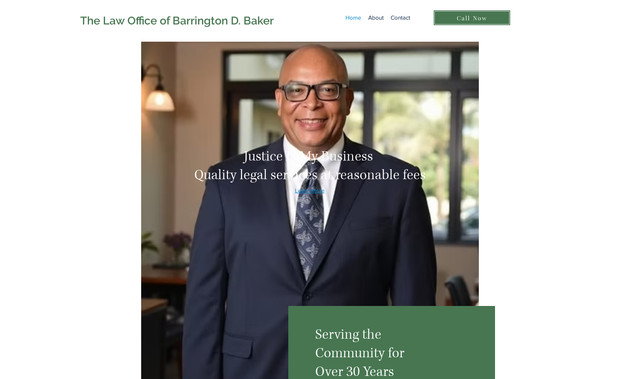 BD Baker Law: Barrington D Baker Attorney at Law requested SEO, Marketing and a classic website.