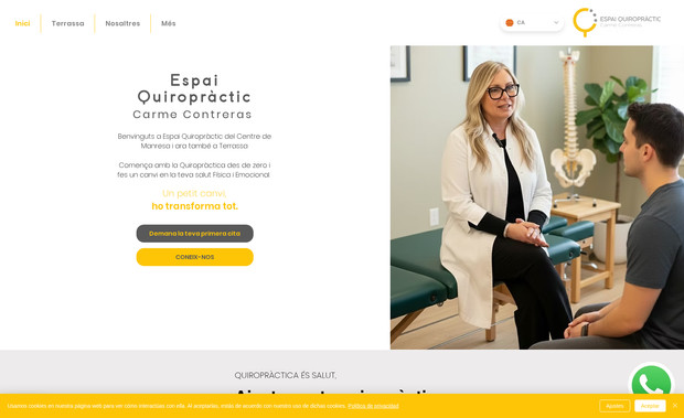 Quiropràctic Manresa: Migracion completa desde Wordpress incorporando mejores soluciones comerciales para el cliente. Se optimizo visual y SEO