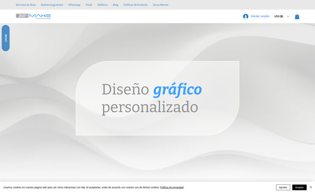 321make: Página de muestra de proyectos y trabajos con uso de bases de datos y páginas dinámicas.