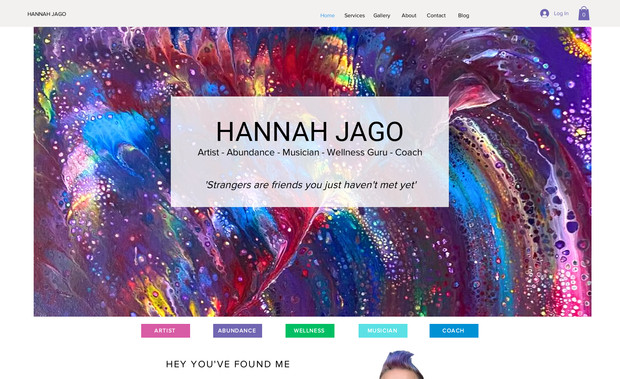 Hannah Jago: Full website design and build