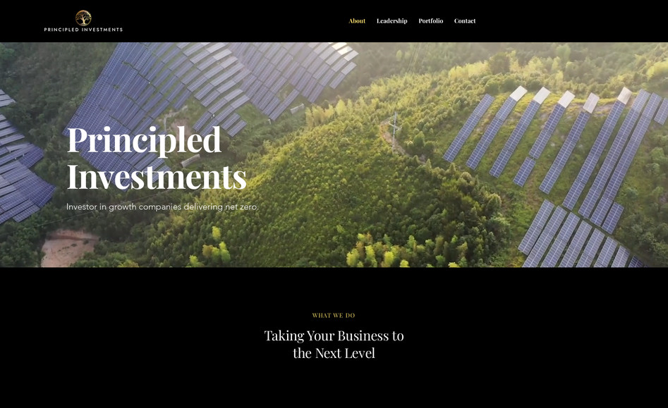 Principled Investment: Designed  a website with a dynamic portfolio for an Investment consultant company in Singapore