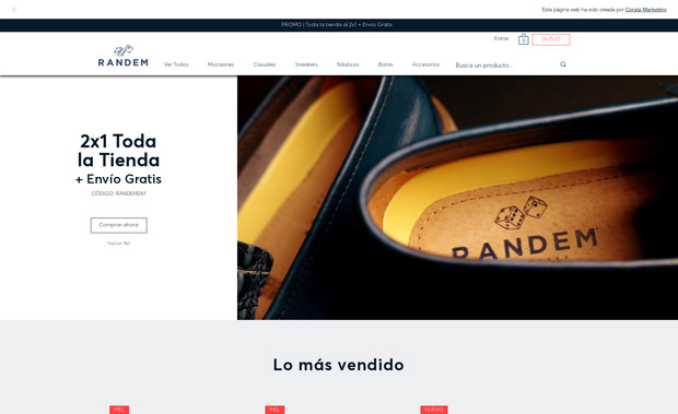Randem: E-commerce de una tienda de zapatos para hombre.