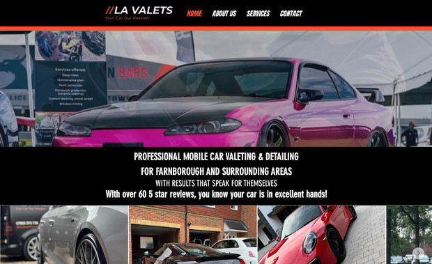 LA Valets: Designed and built this website for a local car detailing company