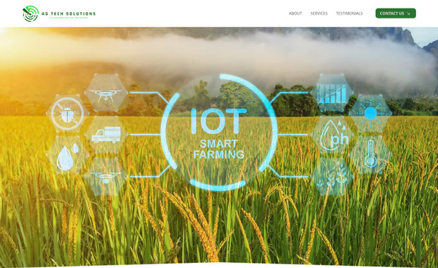 Ag Tech Solutions: Advance Wix Studio Landing Page Design