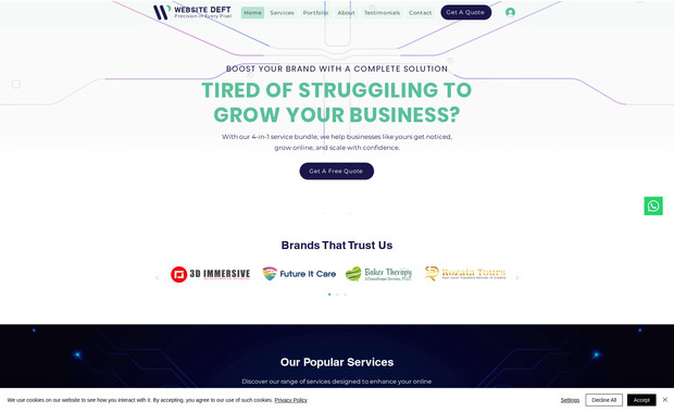 Website Deft : This is our agency website. We do everything from logo design to website design and full SEO optimization.