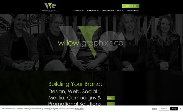 Willow Graphix & Co.: Willow Graphix & Co. is a creative marketing agency based in Simcoe County, Ontario, serving clients across Canada and the U.S. We specialize in web design, SEO, branding, social media, and print solutions that help businesses grow.