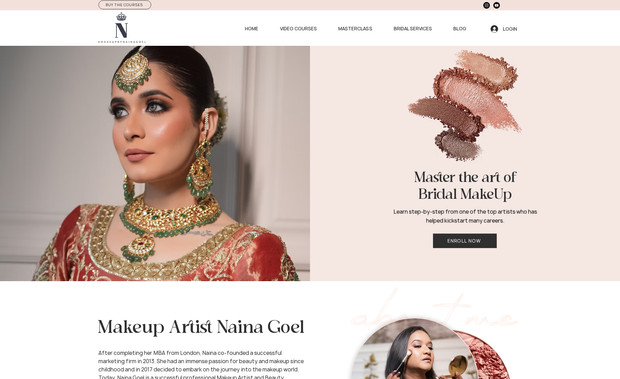 Makeup By Naina Goel: Website Redesign 