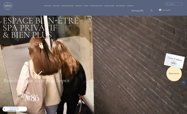 Capital Bien-Être: Nous gérons le marketing dont le site avec des réservations et des ventes en ligne.
