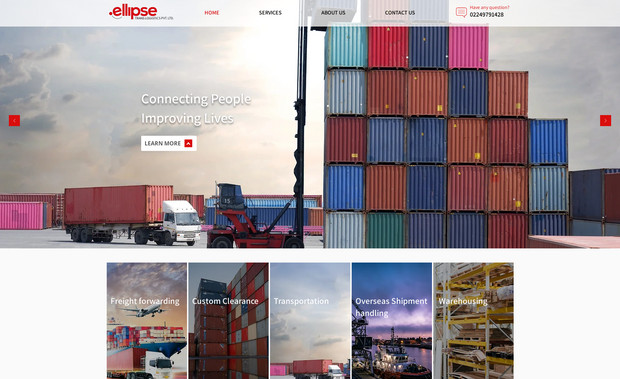 ellipse : This is a portfolio website created on Wix Editor showcasing their logistics and transportation services across globe. We have created multiple pages for services and taken care of the images as well. 