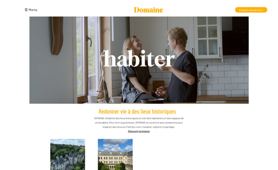 Domaine: Nous accompagnons le groupe Métis dans toute la partie digitale, nous gérons plusieurs site internet pour ce groupe dont domaine.org. 