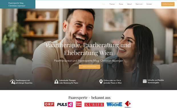 Paartherapie Wien: Webdesign
