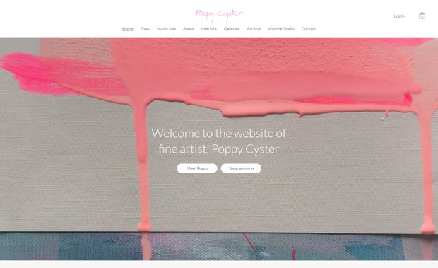 Poppy Cyster: Website design and development for artist Poppy Cyster.