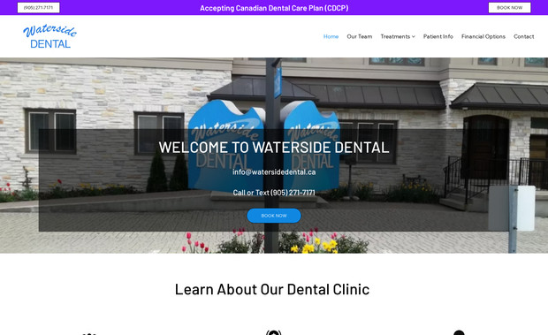 Waterside Dental: This project involved a complete rebuild of a dental office website that was previously built on an outdated platform and not fully responsive. The new site was redesigned and developed in Wix Studio, ensuring full responsiveness across all devices with improved functionality, a modern layout, and a smoother, more intuitive user experience.