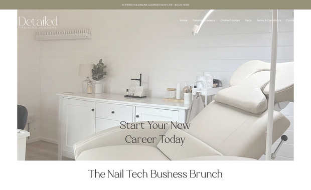 Detailed Academy: Training course integration with booking dates, deposits and starter kit. This is our signature plus premium website package.