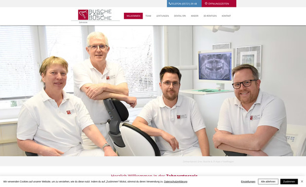 Zahnarzt Busche : 🦷 Moderne Zahnmedizin – Unser Webdesign für die Zahnarztpraxis Busche Kaps Busche

Für die Zahnarztpraxis Busche Kaps Busche haben wir eine Website gestaltet, die Professionalität, Vertrauen und moderne Zahnmedizin perfekt miteinander verbindet. Der neue Online-Auftritt präsentiert die Praxis als kompetenten Partner für umfassende Zahngesundheit.
Unsere Leistungen:

💻 Webdesign: Ein ästhetisches und klar strukturiertes Design, das Patientenfreundlichkeit und die modernen Ansprüche der Praxis widerspiegelt. Das Layout kombiniert Funktionalität und ansprechende Gestaltung, um Patienten das bestmögliche Nutzererlebnis zu bieten.

✍️ Texterstellung: Prägnante, patientenorientierte Texte, die die Leistungen der Praxis – von der Prophylaxe bis zur Implantologie – klar und verständlich erklären.

📱 Responsives Design: Die Website ist auf allen Geräten optimal nutzbar, sei es Smartphone, Tablet oder Desktop. So erhalten Patienten jederzeit und überall die Informationen, die sie brauchen.

🌟 Patientenfokus: Übersichtliche Navigation, klare Kontaktmöglichkeiten und informative Inhalte machen es einfach, Termine zu vereinbaren und sich umfassend zu informieren.

Mit diesem neuen Webauftritt wird die Praxis Busche Kaps Busche als moderner, kompetenter und vertrauenswürdiger Partner in der Zahnmedizin präsentiert.

🔗 Schauen Sie vorbei: www.busche-kaps-busche.de

Sie möchten Ihre Praxis online optimal präsentieren? Lassen Sie uns gemeinsam Ihre Website gestalten – professionell und individuell! 📞
