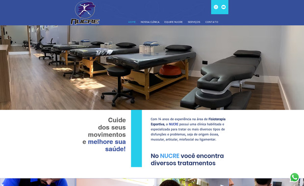 Nucre: Rebranding Nucre Fisioterapia

Foi realizada uma transformação completa na identidade da Nucre Fisioterapia.
O projeto envolveu o desenvolvimento de uma nova logo, trazendo modernidade e profissionalismo à marca, além da remodelagem total do site, que agora conta com um design mais limpo, intuitivo e alinhado com a proposta de valor da clínica.

O objetivo foi reforçar a presença digital da Nucre, transmitindo confiança, acolhimento e credibilidade, elementos fundamentais para uma empresa da área da saúde.