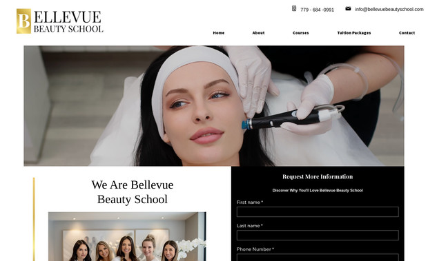 Bellevue School: A Beauty School Website For Cosmetic Teachers