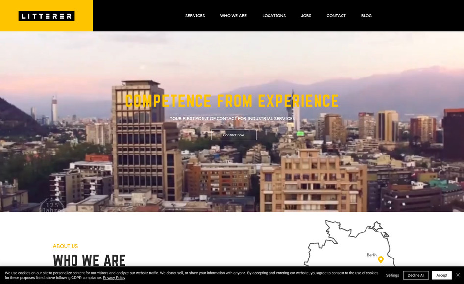 Litterer Groupe: Website design for Germany's largest commercial service provider.