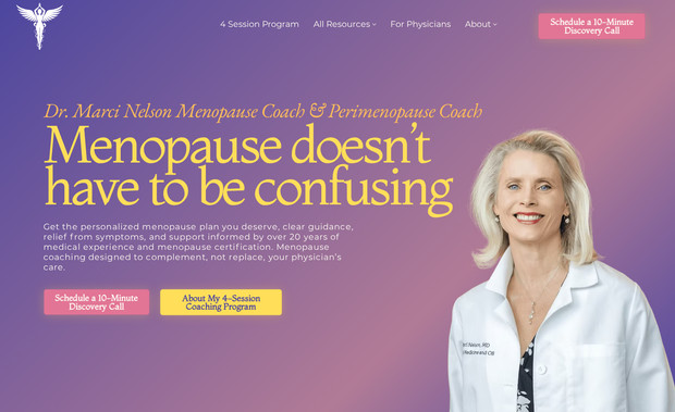 Marci Menopause Coaching: Brand Design
Menopause Coaching Program
Monthly SEO & Digital Marketing