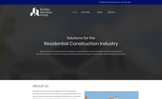 Builder Solutions: We worked on creating this lovely website for this new company.