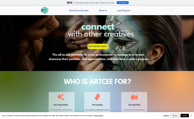 ArtCee: We worked on this website to create a visually appealing and professional design while ensuring it is user-friendly and fully functional.
