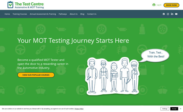 The Test Centre Training: Website Migration to Wix Studio
Review of UX and Mega Menu
Content Management System Design
Ecommerce Addition
Forms & Automation Setup