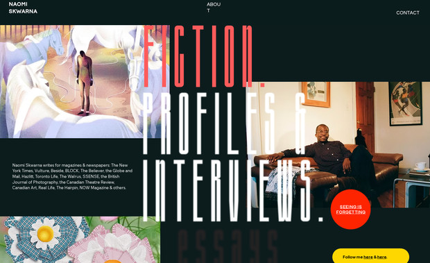 Naomi Skwarna: Custom website for award-winning author