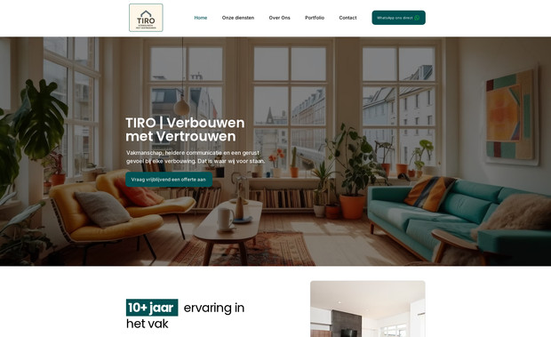 TIRO - Verbouwen met Vertrouwen: Wireframing + Design + Development