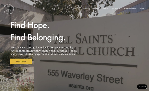 All Saints: Redesign for a church in Palo Alto