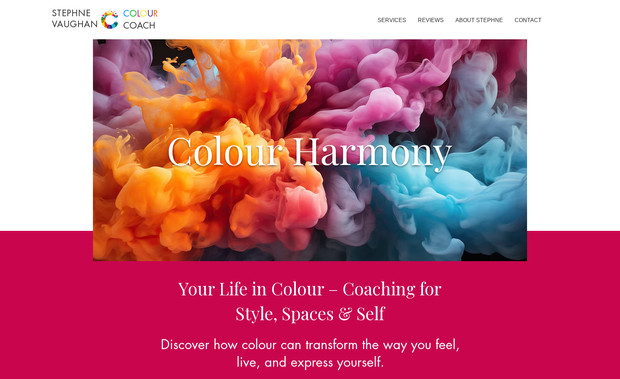 Colour Harmony: Single page website for colour consultant