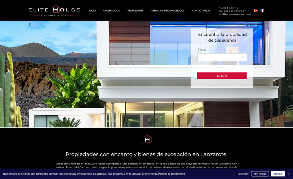 ELITE HOUSE LANZAROTE: Refonte totale site immobilier