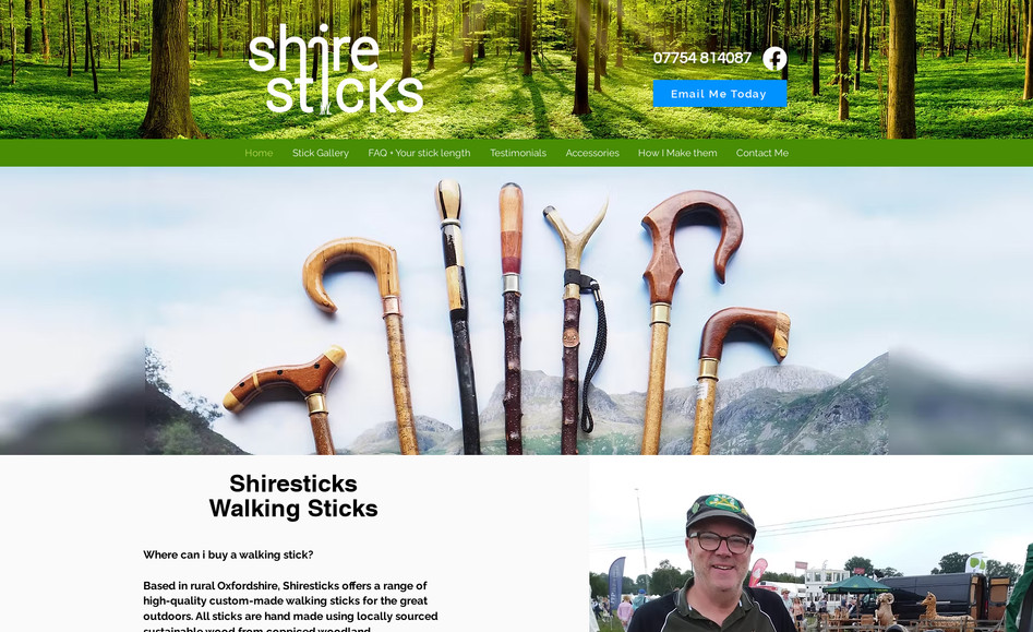 shiresticks: A complete redesign for Doug at Shiresticks including portfolio pages.