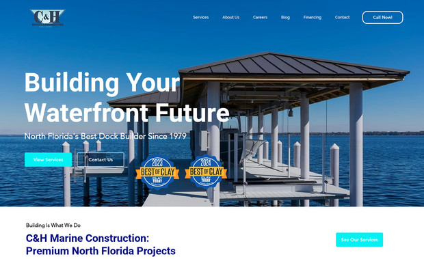 C & H Marine Construction: We helped move this company over from a website that was built over 10 years ago, upgrading them to a fancy, flashy new Wix-based site!