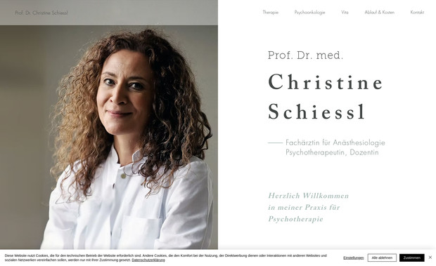 Prof.Dr. C. Schiessl: Gestaltung & Umsetzung Website, regelmäßige Pflege