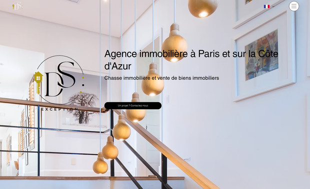 ds-exception: Projet intégral, site clés en main : design, contenu, UX design (parcours utilisateur), référencement naturel, pages légales, articles du blog, formation au SEO