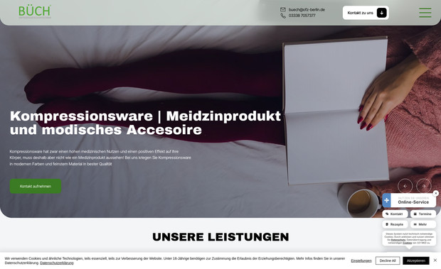 OST Büch Berlin: Realisierung der Website der Orthopädieschuhtechnik Büch in Berlin als responsive, dynamische Website für die Unternehmenspräsentation und Kundengewinnung.